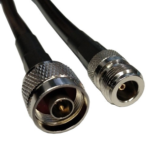 Hismart Cable LMR-400, 1m, N-male to N-female image 1