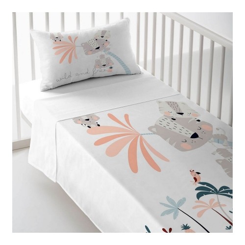 Cot Flat Sheet Cool Kids Wild And Free A 120 x 180 cm image 1