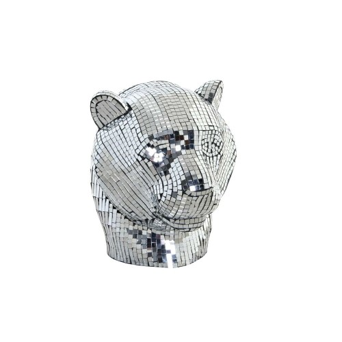 Decorative Figure DKD Home Decor Silver Leopard Resin (31 x 27 x 32 cm) image 1