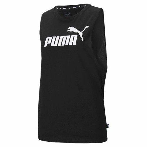 Īsais Sieviešu Tops Puma Essentials Cut Off Logo Tank Melns image 1