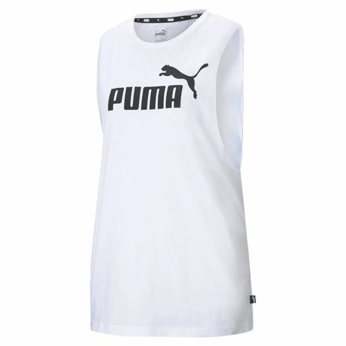 Īsais Sieviešu Tops Puma Essentials Cut Off Logo Tank W Balts image 1