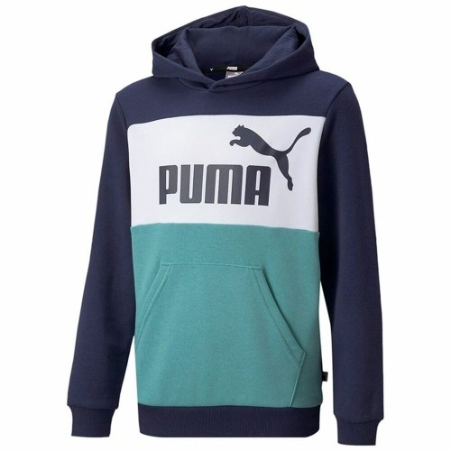 Bērnu Sporta Krekls ar Kapuci Puma Essential Colorblock Tumši zils image 1