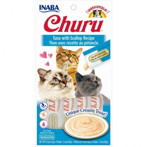 INABA Churu Tuna with scallops - cat treats - 4x14 g image 1