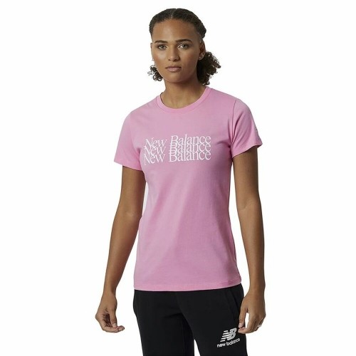 Футболка с коротким рукавом женская New Balance Essentials Celebrate Розовый image 1