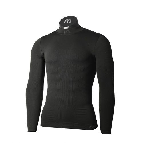 Mico Man Long Sleeves Mock Neck Shirt Extra Dry / Melna / XL / XXL image 1
