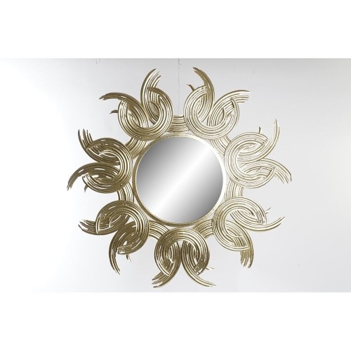 Wall mirror DKD Home Decor 97 x 3 x 97 cm Crystal Golden Metal Sun image 1