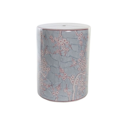 Mazs galdiņš DKD Home Decor Porcelāns Zils Oranžs Цветы (33.5 x 33.5 x 43 cm) image 1