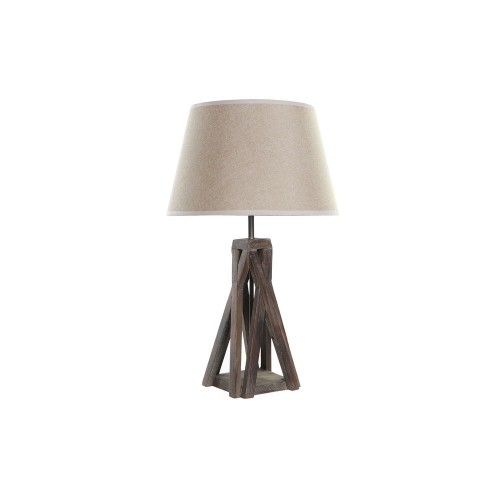 Настольная лампа DKD Home Decor Деревянный Хлопок Темно-коричневый (35 x 35 x 56 cm) image 1