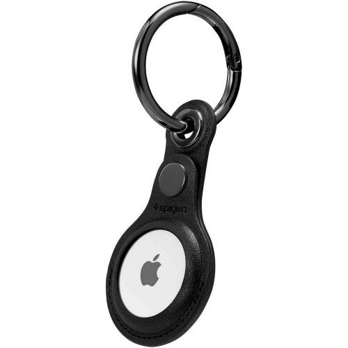 Spigen Valentius кожаный брелок для Apple AirTag с кольцом для ключей черный image 1