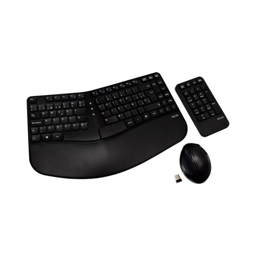 Keyboard and Wireless Mouse V7 CKW400ES Black Spanish Spanish Qwerty image 1