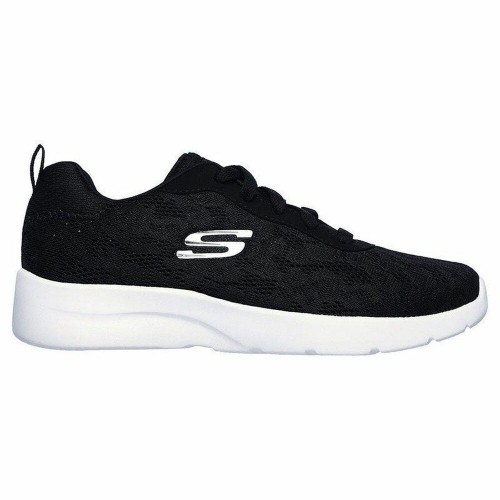 Sports Trainers for Women Skechers Floral Mesh Lace Up Black image 1