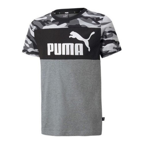 Bērnu Krekls ar Īsām Piedurknēm Puma ESS+ Camo Melns image 1