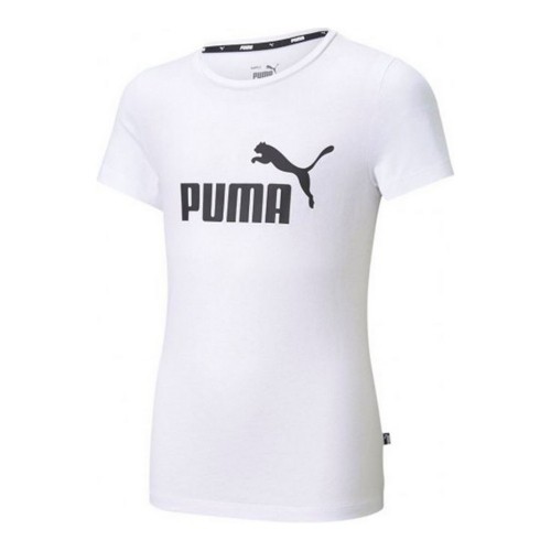 Child's Short Sleeve T-Shirt Puma ESS Logo Tee White image 1