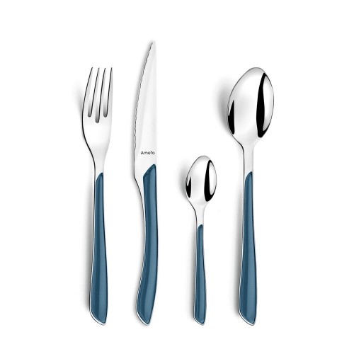 Cutlery Amefa Eclat Navy Blue Metal (24 pcs) image 1