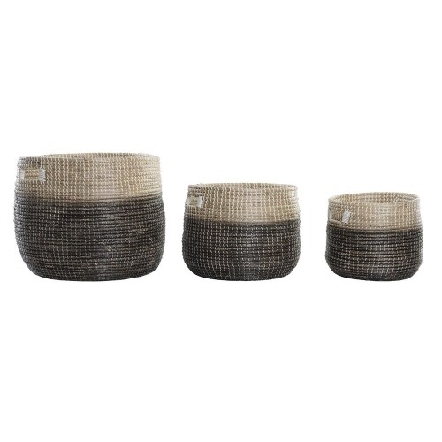 Grozs DKD Home Decor Dabisks Pelēks Jūraszāle (3 pcs) (37 x 37 x 40 cm) image 1