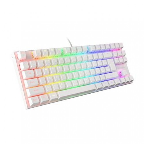 Genesis THOR 303 TKL Gaming keyboard, RGB LED light, US, White, Wired, Brown Switch image 1