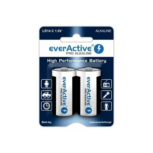 Alkaline batteries everActive Pro Alkaline LR14 C - blister card - 2 pieces image 1