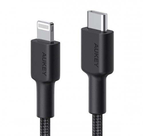 AUKEY CB-CL03 USB cable Quick Charge USB C-Lightning | 2m | Black image 1