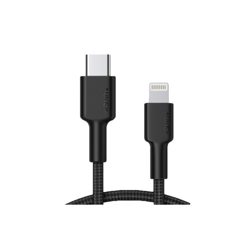 AUKEY CB-CL02 USB cable Quick Charge USB C-Lightning | 1.2m | Black image 1