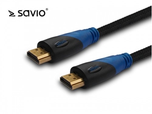Savio CL-48 HDMI cable 2 m HDMI Type A (Standard) Black,Blue image 1