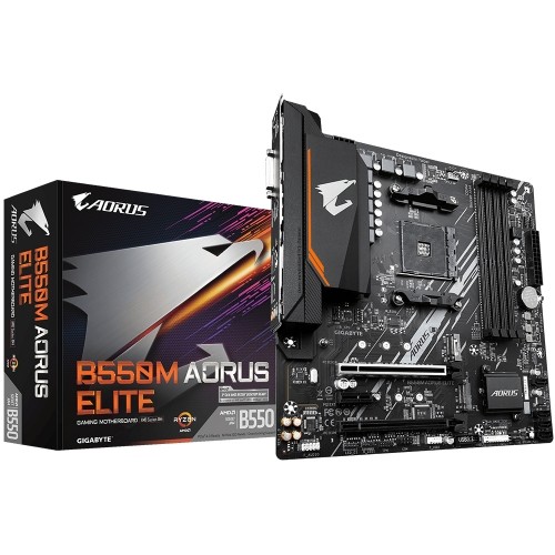 Giga-byte GIGABYTE B550M AORUS ELITE AM4 mATX MB image 1