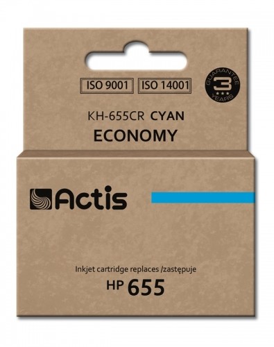 Actis KH-655CR ink for HP printer; HP 655 CZ110AE replacement; Standard; 12 ml; cyan image 1