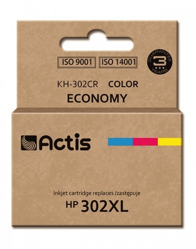 Actis KH-302CR ink for HP printer; HP 302XL F6U67AE replacement; Premium; 21 ml; color image 1