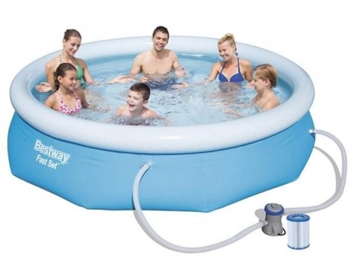 BESTWAY • PROMPT POOL WITH A PUMP • 305 x 76 cm • 3 638 l • Tool-Free Assembly In 10 minutes • Swimming Pool • PVC • 57270 (12055-0) image 1