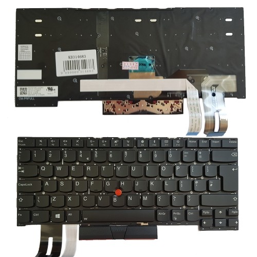 Keyboard Lenovo ThinkPad T490s, T495s, UK, with backlight image 1