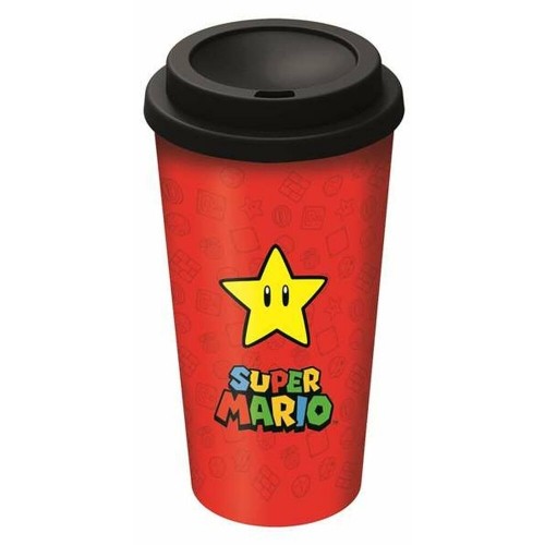 Glass with Lid Super Mario 01379 (520 ml) image 1