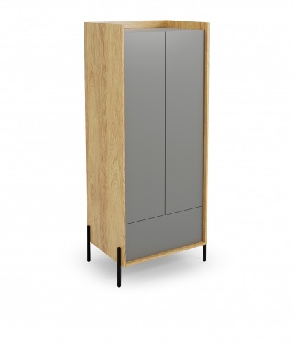 Halmar MOBIUS cabinet 2D color: hikora oak/grey dusty image 1