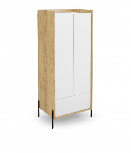Halmar MOBIUS cabinet 2D color: hikora oak/alpine white image 1
