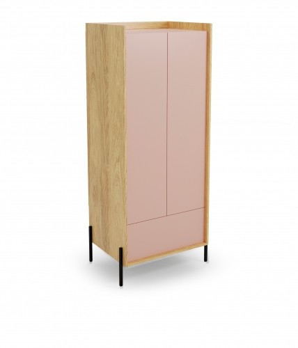 Halmar MOBIUS cabinet 2D color: hikora oak/white image 1