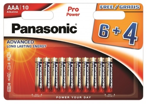 Panasonic Batteries Panasonic Pro Power батарейки LR03PPG/10B (6+4шт) image 1