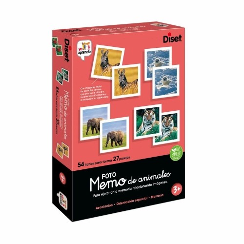 Educational Game Diset Memo Photo Animales 54 Pieces image 1