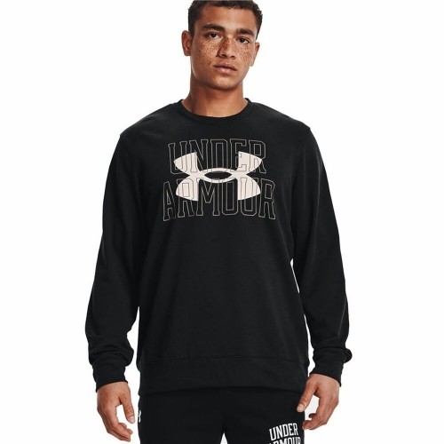 Vīriešu Krekls ar Garām Piedurknēm Under Armour Logo Crew Melns image 1