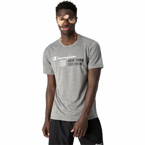 Men’s Short Sleeve T-Shirt Champion  Crewneck Dark grey image 1