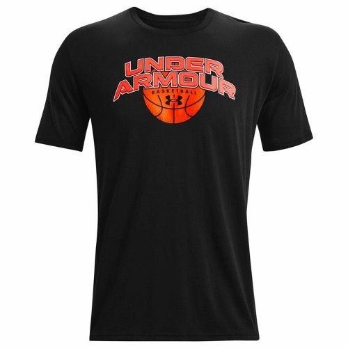 Short-sleeve Sports T-shirt Under Armour Basketball Branded Wordmark Black image 1