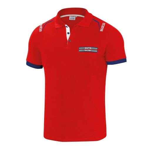 Men’s Short Sleeve Polo Shirt Sparco Martini Racing Red image 1