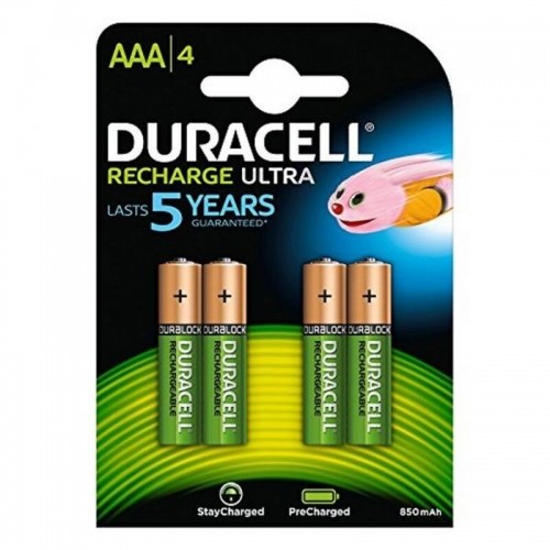 Rechargeable Batteries DURACELL StayCharged AAA (4pcs) HR03 AAA 1,2 V AAA image 1