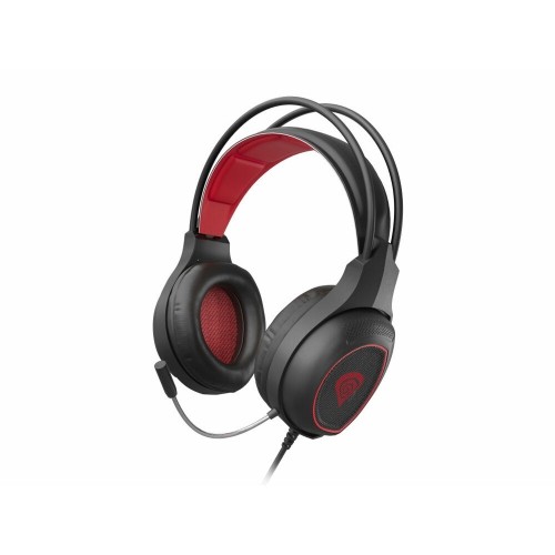 Headphones with Microphone Genesis Radon 300 Black Red image 1
