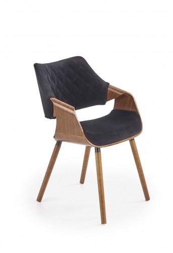 Halmar K396 chair, color: walnut / black image 1