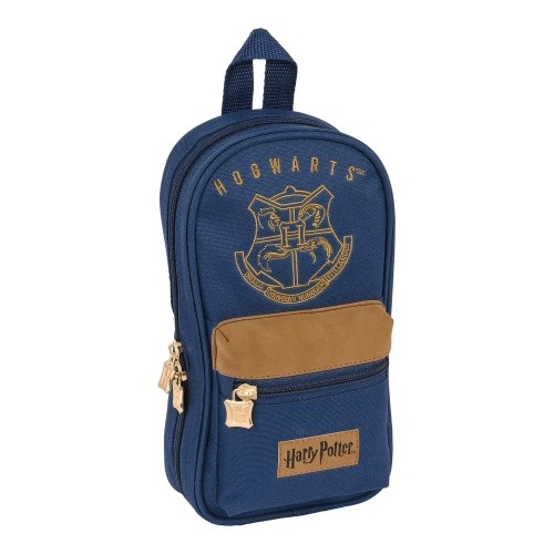 Backpack Pencil Case Harry Potter Magical Brown Navy Blue (12 x 23 x 5 cm) image 1