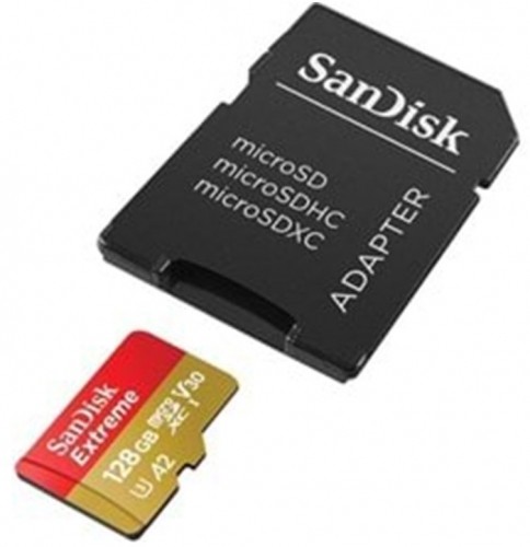 Sandisk memory card microSDXC 128GB Extreme + adapter image 1