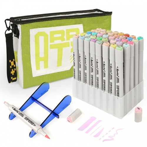 Double-sided Marker Pens ARRTX Oros, 40 Colours, pastel tone shade image 1