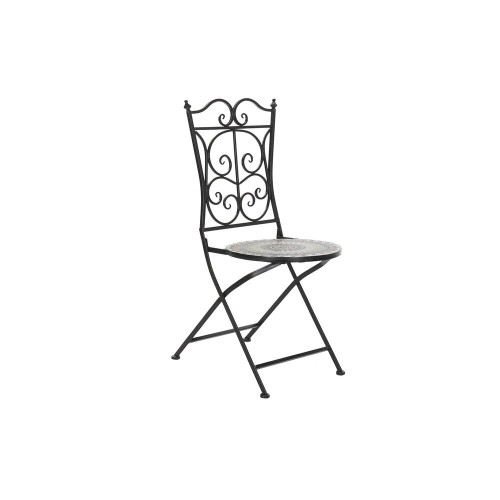 Садовое кресло DKD Home Decor Чёрный Керамика Разноцветный Ковка (39 x 50 x 93 cm) image 1