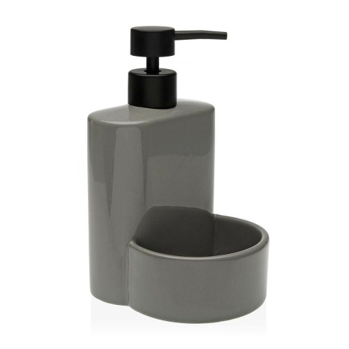 2-in-1 Soap Dispenser for the Kitchen Sink Versa Grey Ceramic ABS image 1