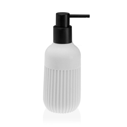 Soap Dispenser Versa Stria White Plastic Resin (6,5 x 18,5 x 6,5 cm) image 1