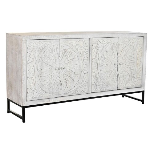 Sideboard DKD Home Decor   White Metal Mango wood 150 x 38 x 80 cm image 1