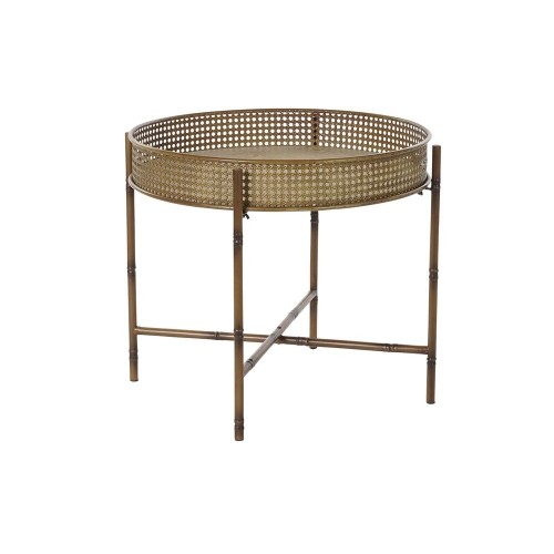 Side table DKD Home Decor 59 x 59 x 50 cm Natural Metal image 1